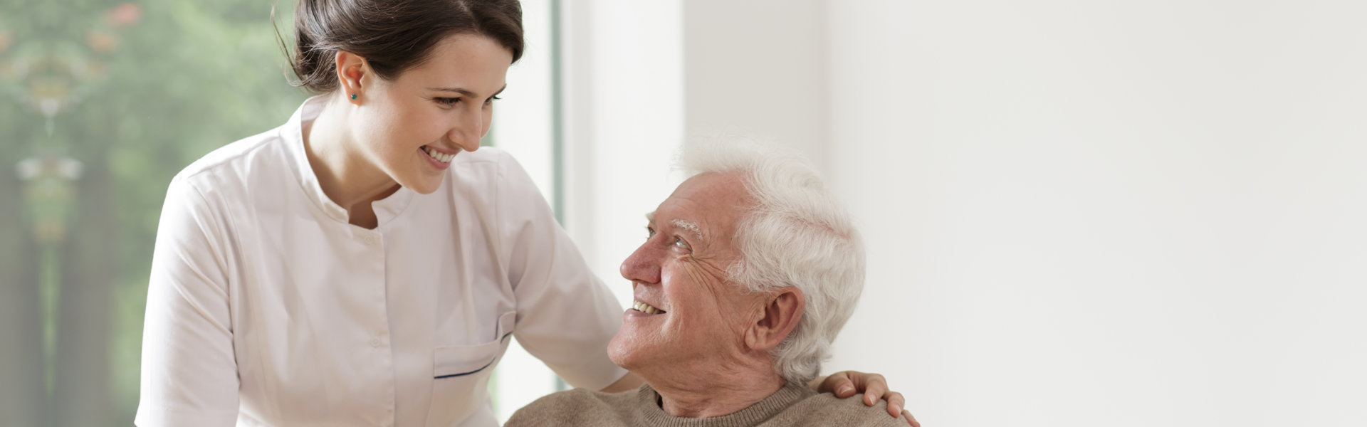 staff and the patient talking